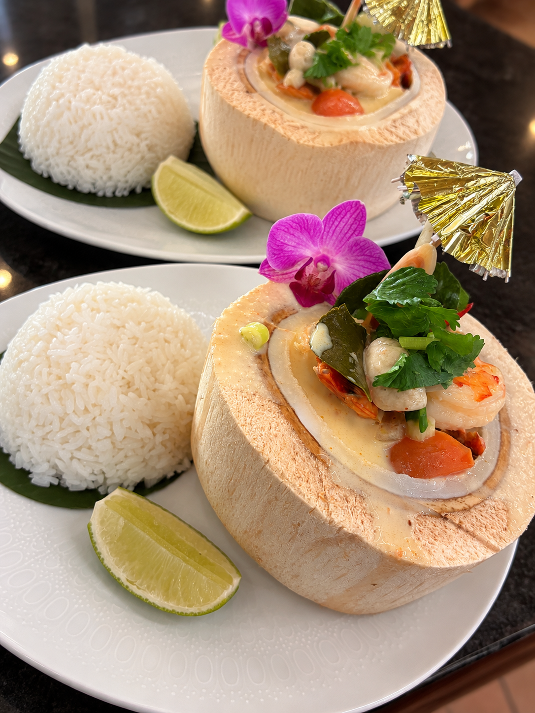 Kokos-seafood med ris